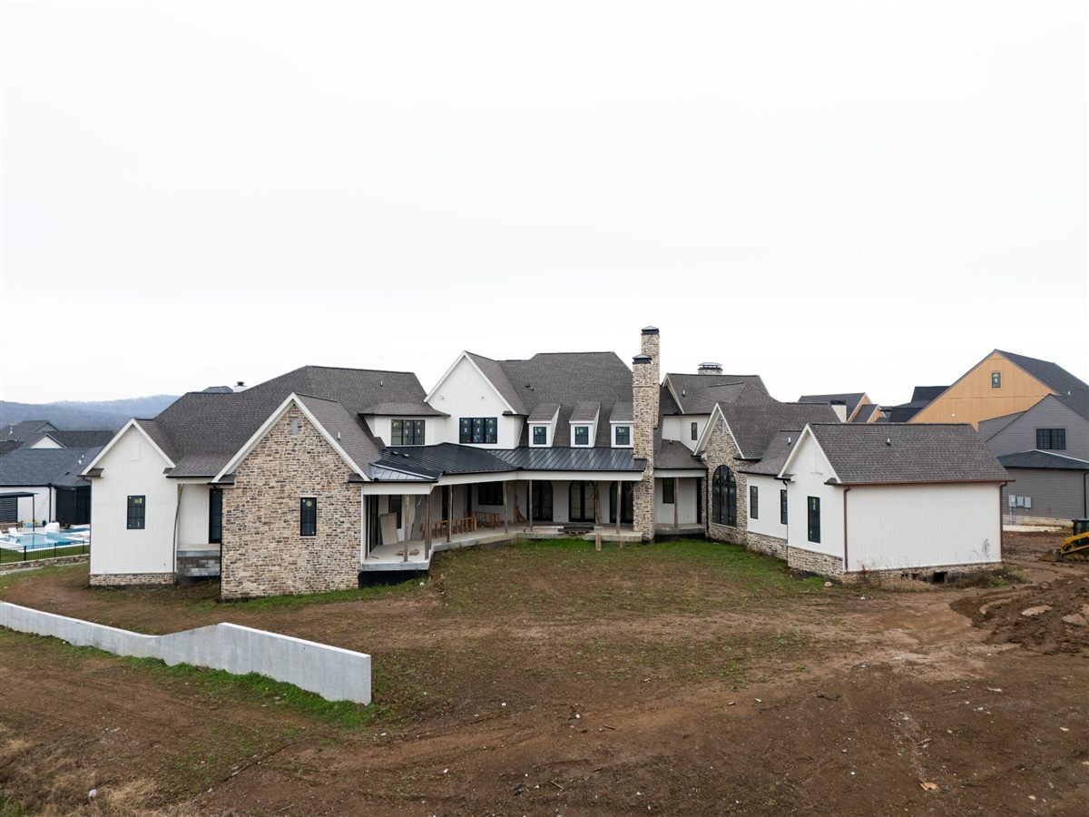 Full rear elevation of the home